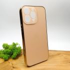Матовий скляний чохол Glass case для iPhone 13 Pro Gold(зас.тов.)