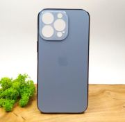 Матовий скляний чохол Glass case для iPhone 13 Pro Sierra Blue(зас.тов.)