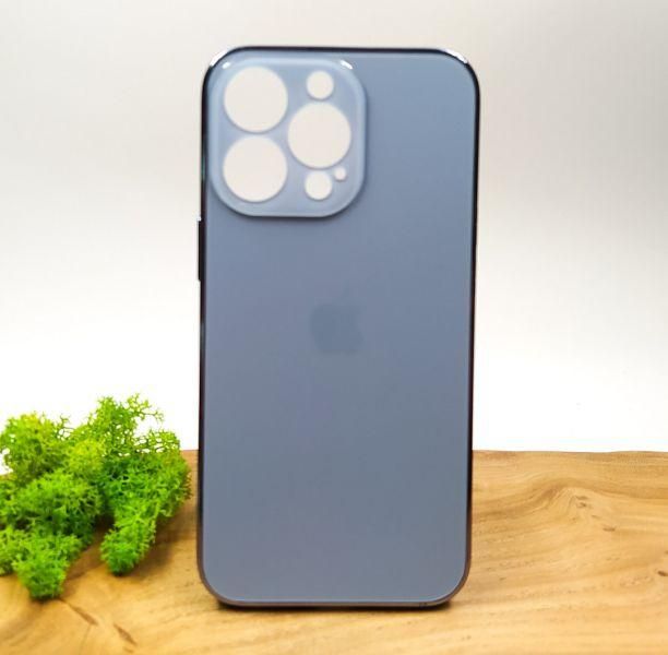 Матовий скляний чохол Glass case для iPhone 13 Pro Sierra Blue(зас.тов.)