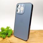 Матовий скляний чохол Glass case для iPhone 13 Pro Sierra Blue(зас.тов.)