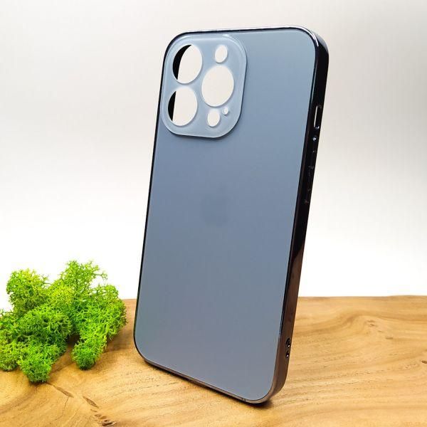 Матовий скляний чохол Glass case для iPhone 13 Pro Sierra Blue(зас.тов.)