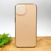 Матовий скляний чохол Glass case для iPhone 13 Gold(зас.тов.)