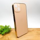 Матовий скляний чохол Glass case для iPhone 13 Gold(зас.тов.)