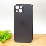Матовий скляний чохол Glass case для iPhone 13 Space Black(зас.тов.)