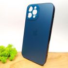 Матовий скляний чохол Glass case для iPhone 12 Pro Max Pacific Blue(зас.тов.)
