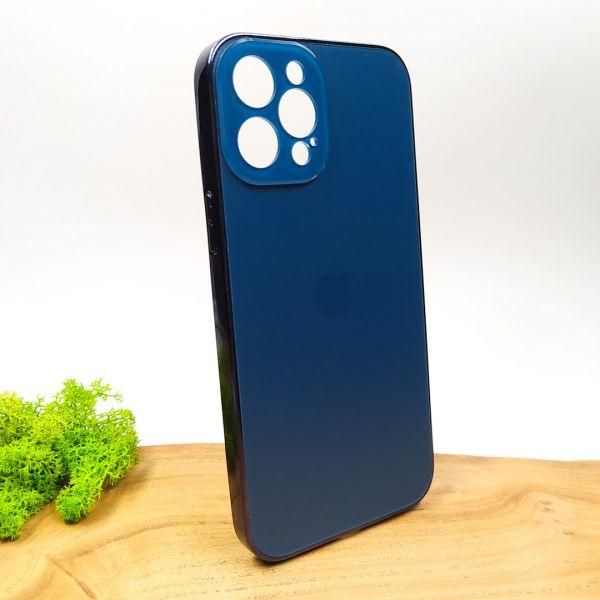 Матовий скляний чохол Glass case для iPhone 12 Pro Max Pacific Blue(зас.тов.)