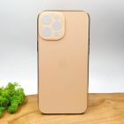 Матовий скляний чохол Glass case для iPhone 12 Pro Max Gold(зас.тов.)