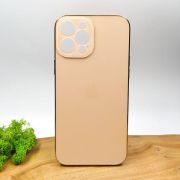 Матовий скляний чохол Glass case для iPhone 12 Pro Max Gold(зас.тов.)