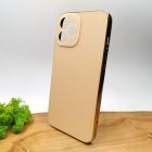 Матовий скляний чохол Glass case для iPhone 12 Pro Max Gold(зас.тов.)