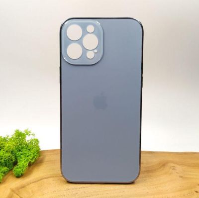 Матовий скляний чохол Glass case для iPhone 12 Pro Max Sierra Blue(зас.тов.)