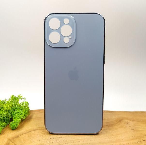 Матовий скляний чохол Glass case для iPhone 12 Pro Max Sierra Blue(зас.тов.)