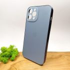 Матовий скляний чохол Glass case для iPhone 12 Pro Max Sierra Blue(зас.тов.)
