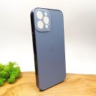 Матовий скляний чохол Glass case для iPhone 12 Pro Max Sierra Blue(зас.тов.)