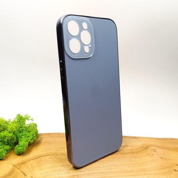 Матовий скляний чохол Glass case для iPhone 12 Pro Max Sierra Blue(зас.тов.)