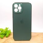 Матовий скляний чохол Glass case для iPhone 12 Pro Max Midnight Green(зас.тов.)