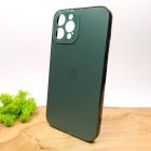Матовий скляний чохол Glass case для iPhone 12 Pro Max Midnight Green(зас.тов.)