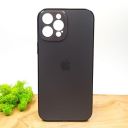 Матовий скляний чохол Glass case для iPhone 12 Pro Max Space Black(зас.тов.)