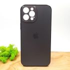 Матовий скляний чохол Glass case для iPhone 12 Pro Max Space Black(зас.тов.)