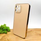 Матовий скляний чохол Glass case для iPhone 12 Pro Gold(зас.тов.)
