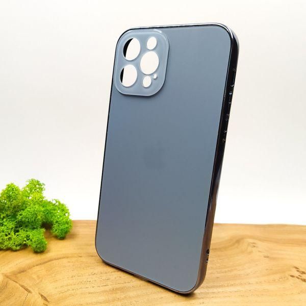 Матовий скляний чохол Glass case для iPhone 12 Pro Sierra Blue(зас.тов.)