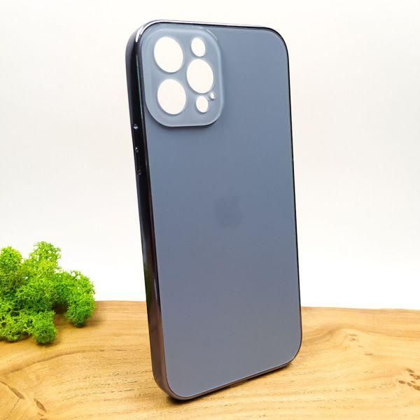 Матовий скляний чохол Glass case для iPhone 12 Pro Sierra Blue(зас.тов.)
