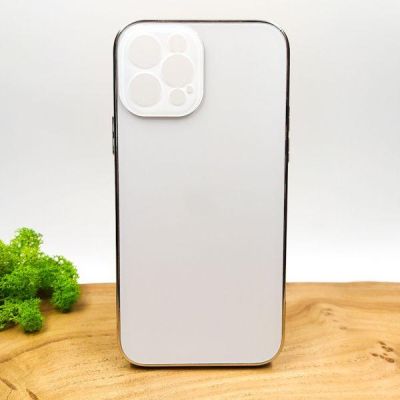 Матовий скляний чохол Glass case для iPhone 12 Pro Silver(зас.тов.)
