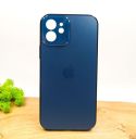 Матовий скляний чохол Glass case для iPhone 12 Pacific Blue(зас.тов.)