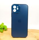 Матовий скляний чохол Glass case для iPhone 12 Pacific Blue(зас.тов.)
