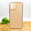 Матовий скляний чохол Glass case для iPhone 12 Gold(зас.тов.)
