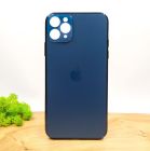 Матовий скляний чохол Glass case для iPhone 11 Pro Max Pacific Blue(зас.тов.)