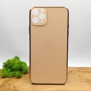 Матовий скляний чохол Glass case для iPhone 11 Pro Max Gold(зас.тов.)