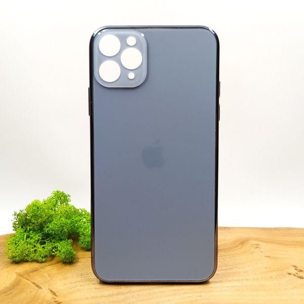 Матовий скляний чохол Glass case для iPhone 11 Pro Max Sierra Blue(зас.тов.)