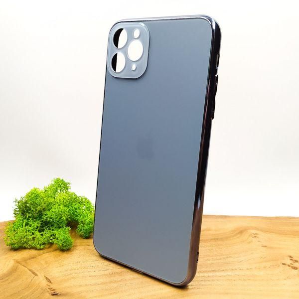 Матовий скляний чохол Glass case для iPhone 11 Pro Max Sierra Blue(зас.тов.)