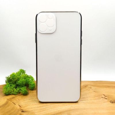 Матовий скляний чохол Glass case для iPhone 11 Pro Max Silver(зас.тов.)