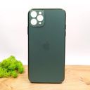 Матовий скляний чохол Glass case для iPhone 11 Pro Max Midnight Green(зас.тов.)