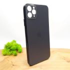 Матовий скляний чохол Glass case для iPhone 11 Pro Max Space Black(зас.тов.)