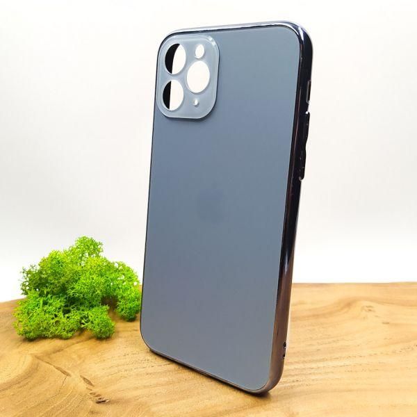 Матовий скляний чохол Glass case для iPhone 11 Pro Sierra Blue(зас.тов.)