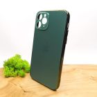 Матовий скляний чохол Glass case для iPhone 11 Pro Midnight Green(зас.тов.)