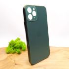 Матовий скляний чохол Glass case для iPhone 11 Pro Midnight Green(зас.тов.)