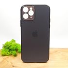Матовий скляний чохол Glass case для iPhone 11 Pro Space black(зас.тов.)