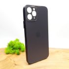 Матовий скляний чохол Glass case для iPhone 11 Pro Space black(зас.тов.)
