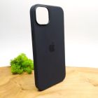 Чохол  Silicone Case with MagSafe для iPhone 14 Plus Black(зас.тов.)