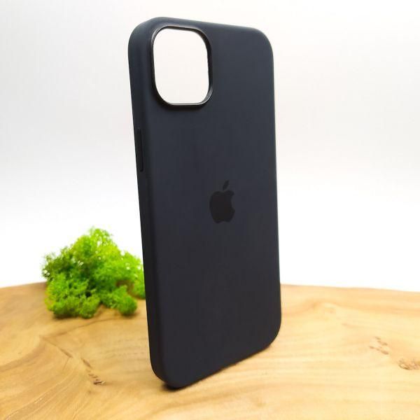 Чохол  Silicone Case with MagSafe для iPhone 14 Plus Black(зас.тов.)