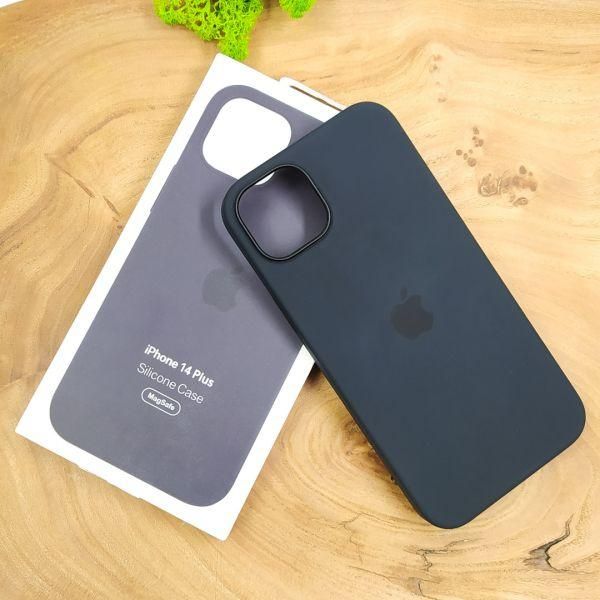 Чохол  Silicone Case with MagSafe для iPhone 14 Plus Black(зас.тов.)