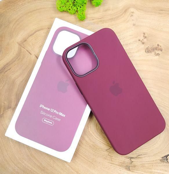 Чохол  Silicone Case with MagSafe для iPhone 12 Pro Max Plum