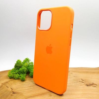 Чохол  Silicone Case with MagSafe для iPhone 12 Pro Max Kumquat(зас.тов.)