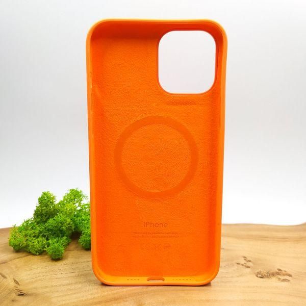 Чохол  Silicone Case with MagSafe для iPhone 12 Pro Max Kumquat(зас.тов.)