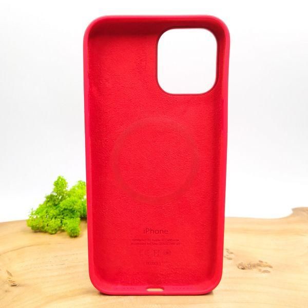Чохол  Silicone Case with MagSafe для iPhone 12 Pro Max Red(зас.тов.)