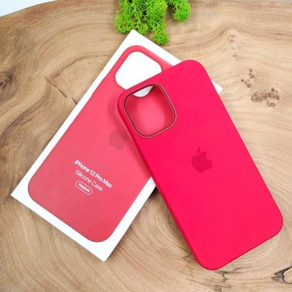 Чохол  Silicone Case with MagSafe для iPhone 12 Pro Max Red(зас.тов.)