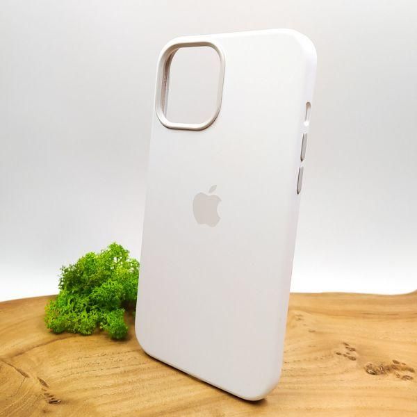 Чохол  Silicone Case with MagSafe для iPhone 12 Pro Max White(зас.тов.)